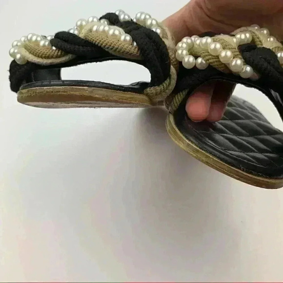 The jmarie collection sandals 38 8 black beaded - Picture 9 of 12